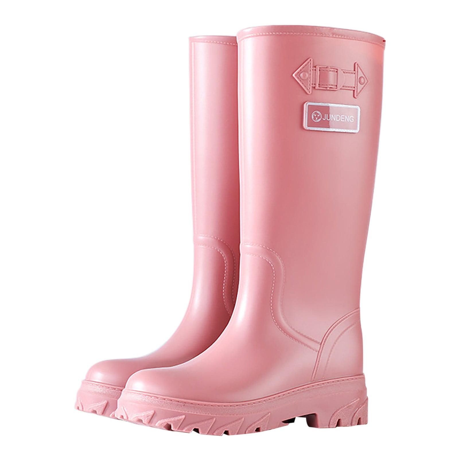 Adult Women Shoes Space Boots Women Rain Shoes Shoes Comfortable Light Ankle Rain Boots Frosted Outdoor Rain Boots Female Shoes Pink 8
