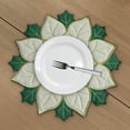 thumbnail image 1 of Mantel Individual Navideño, Mantel De Lino Con Bordado De Flores Para Cena, Para Cafetería, Hotel, Cocina, Blanco, 40cm Blanco 40cm Macarena Mantel individual, 1 of 8
