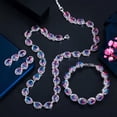 thumbnail image 5 of Awesome Mystic Fire Rainbow CZ Necklace Earrings Bracelet Set Pageant Jewelry, 5 of 7