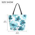 thumbnail image 5 of Large Canvas Bag 13.5x5.1x15 Inch Canvas Bag Shopping Canvas Bag Suitable For Outing Shopping Travel Out Of Large Capacity Storage Cartoon Navy Flowers Seamless, 5 of 9