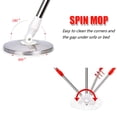 thumbnail image 6 of Mop and Bucket Set, Mops and Buckets for Floors, 360 Spin Mop and Bucket System, Dust Mop and Bucket with Wringer Set for Floor Cleaning System, 3 Mop Replacement Heads, Black & Red(One Set), 6 of 7