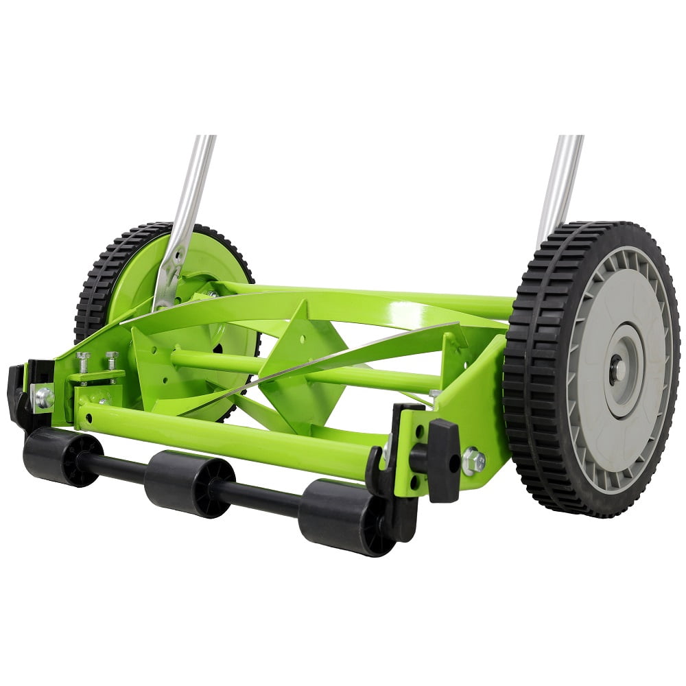 Green & Grey Steel Manual Reel Lawn Mower