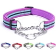 thumbnail image 1 of Reflective Martingale Dog Collars, Adjustable Soft Neoprene Padded Breathable Nylon Pet Collar for Puppy, Medium and Large Dogs,Rose Red,L, 1 of 5