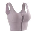 thumbnail image 4 of Soutien-gorge de Sport à Fermeture Éclair Frontale pour Femmes, Confortable, Rembourré, Shapewear, Soutien Extensible, crop Top, Débardeur, 4 of 8