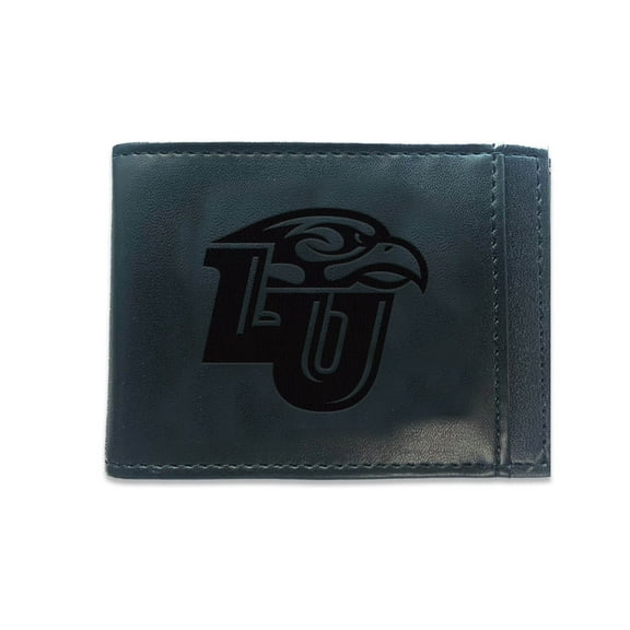 Black Liberty Flames Hybrid Leather Front Pocket Bi-Fold Wallet with Money Clip