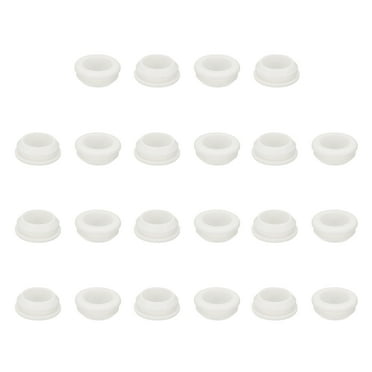 Uxcell Silicone Rubber Grommets, 22 Pcs 7/8"(22mm) Drill Hole, 11/16"(18mm) Inner Dia. Top Hat Wire Gasket Rubber Hole Plug for Wiring Irrigation System Firewall, White