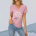 thumbnail image 2 of Women Summer Tops Summer Tops For Women 2025 Crew Neck Short Sleeve Plus Size Dressy Casual Shirts Blouses Trendy Wrap Long Fall Big Tee Shirts for Scrub Undershirts Long Sleeve Stretchy Light Pink L, 2 of 8
