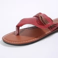 thumbnail image 5 of YHAJDS Women's Beach Sandals Toe Loop Flat Slides Summer Vacation Outdoor Comfort Shoes Casual Walking Slippers, 5 of 10