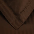 thumbnail image 3 of 600 Thread Count 100% Egyptian Cotton Stripe Duvet Cover & Pillow Shams, 3-Piece Duvet Cover Set by Blue Nile Mills, Full/Queen, Chocolate, 3 of 4