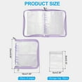 thumbnail image 2 of Uxcell 1 Set Transparent Earring Organizer Book Travel Jewelry Organizer with Pocket for Bracelet Ring Holder, Purple, 2 of 7