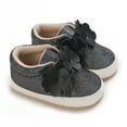 thumbnail image 4 of AJTQTH Sneakers for Girls Sequins Glitter Shoes Stylish Flower Accessories Non-Slip Walking Shoes Soft Thick Soled Shoes for Infant Summer Casual Shoes Black 9 Months, 4 of 9