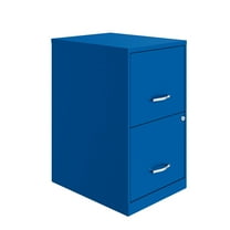 Space Solutions 18" Deep 2 Drawer Letter Width Vertical File Cabinet, Blue