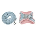 thumbnail image 4 of Cat Vest Harnesses And Leash, Escape Proof Color Blocked Cat Leashes Set  For Jogging For Cats For Training Blue Orange,Blue Pink,Yellow Green, 4 of 8