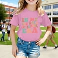 thumbnail image 2 of Boys and Girls Short Sleeve Tops Trendy Casual Girls Clothes Size 10 Printed Loose Fit T-Shirts Basic Cotton Tops Graphic Tees Size 10-11 Years,1-Pink, 2 of 4