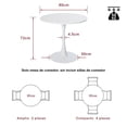 thumbnail image 4 of Mesa de Comedor Redondo 80cm Color Blanco, 4 of 6