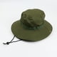 thumbnail image 5 of Sombrero de pescador para hombre, sombrero de verano para sombrilla, sombrero de protección solar para montañismo al aire libre, sombrero informal de jungla monocromático con borde redondo para hombre, 5 of 6