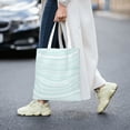 thumbnail image 6 of YFYANG Reusable Cotton Canvas Tote Shopping Bag, Green Line Art Washable Portable Grocery Bag for Daily Travel, 6 of 8