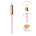 thumbnail image 3 of Unique Bargains 1 Pc Rhinestone Nose Brush for Bathroom Pink Plastic Handle Nylon Hair, 3 of 5