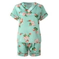 thumbnail image 4 of zuwimk Womens Pajama Sets,Pajama Set For Women Cute PJS Summer Short Sleeve Shorts Sleepwear C,4XL, 4 of 5