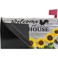 thumbnail image 4 of Welcome Mailbox Covers Magnetic Sunflower Wooden Farmhouse Post Box Cover Wrapped Oversize 21x18 in for Garden Yard Decor, 4 of 6