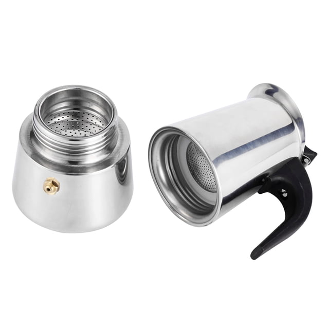 Yajisi Cafetera Moka de Acero Inoxidable 100ml / 3.38 oz Express Moka Pot