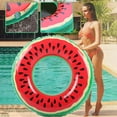 thumbnail image 1 of Inflatable Watermelon Swimming Ring, Inflatable Pool Float Circle, 1 of 8