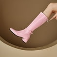 thumbnail image 5 of YLYL Women Block Heel Knee High Boots Zip up Disco Dress Party Tall Boots, 5 of 7