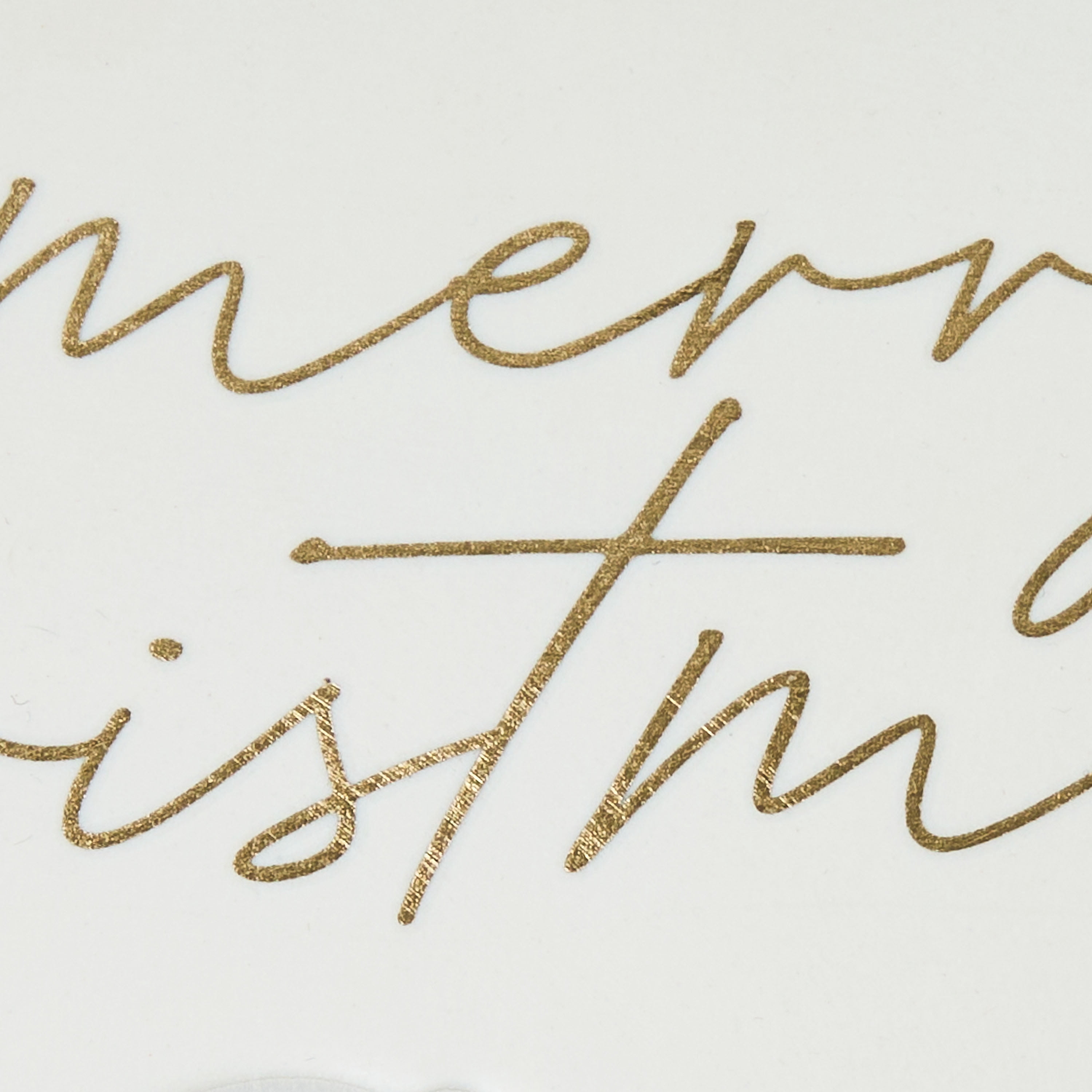 Stoneware Merry Christmas Hanging Decoration, White, 10", by My Texas House