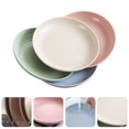 thumbnail image 3 of TUIBELYN Vintage Ceramic Dish Set 4pcs Round Plate 23cm Green Tray, 3 of 7