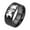 Black, variant on PAMTIER Men's Stainless Steel 9mm Hip Hop Bear Totem Wedding Band Engagement Ring Polar Bear Fly Bird Forest Pattern High Polished Black Size 10