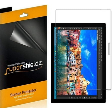 [3-Pack] Supershieldz for Microsoft Surface Pro 6 Screen Protector, Anti-Bubble High Definition (HD) Clear (Best Surface Pro 4 Screen Protector)