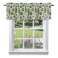 thumbnail image 2 of Vintage Cactus Pink Flower Leaves Valances for Windows,Kitchen Valance Rod Pocket Short Curtain, Summer Tropical Plants Valance Curtain Window Valances for Bedroom Bathroom Living Room 60x18in, 2 of 9
