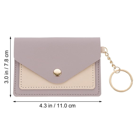 WEAVILUX Mini Keychain Pouch Light Grey 1Pcs 4.32X3.07X0.39in