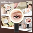 thumbnail image 3 of Espejo de maquillaje MIYADIVA con aumento de 30 x 1 x 1 x 1 x, iluminado, negro, 3 of 7