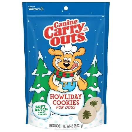 Canine Carry Outs Woofmas Cookies for Dogs, Holiday Dog Treats, 4.5 Oz. Bag