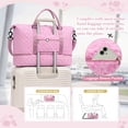 thumbnail image 4 of Gynky Travel Duffle Bag for Women Floral Weekender Bags with Shoe Compartment Carry on Overnight Bag Gym Tote Duffel Bag with Wet Pocket Hospital Bags for Travel Essentials, 4 of 9
