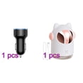 thumbnail image 1 of Humidifier 2W USB 300ml Air Humidifier Adjustable Cartoon Diffuser with Colorful Light, White Car Charger 5V 3.1A Quick Charge Dual USB Port LED Display Voltmeter Phone Charging Adapter, Black, 1 of 9