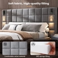 thumbnail image 4 of Noble House 46" High Headboard Bed, Queen Size Platform Bed Frame,Grey, 4 of 10