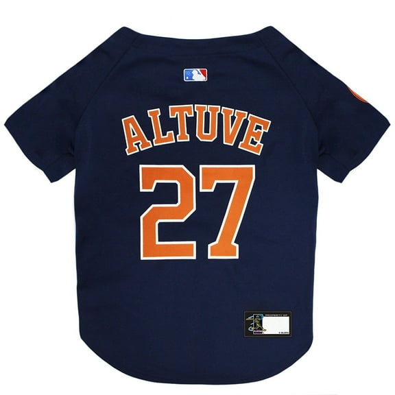 Pets First MLBPA Jose Altuve Mesh Jersey for Dogs and Cats - Licensed Soft Poly-Cotton Jersey - Extra Small
