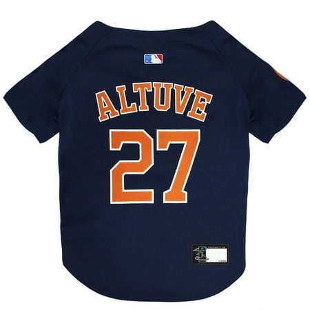 UPC: 0849790083288 | Pets First MLBPA Jose Altuve Mesh Jersey for Dogs and Cats – Licensed Soft Poly-Cotton Jersey – Extra Small