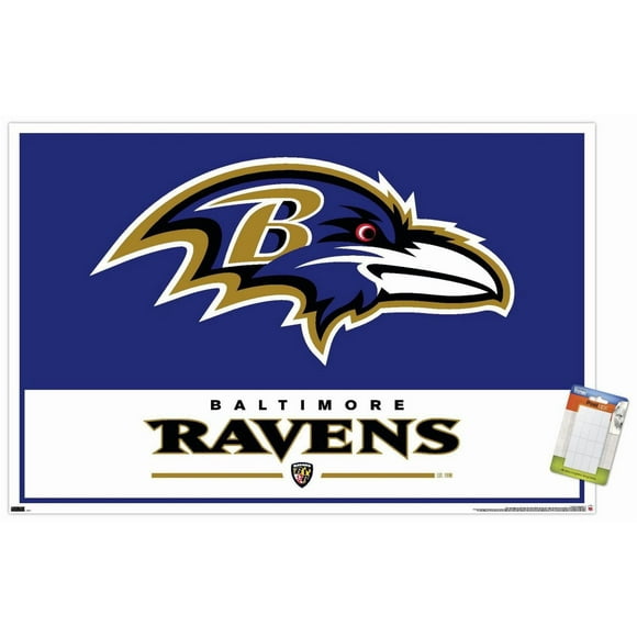 NFL Baltimore Ravens - Logo 21 Wall Poster, 22.375" x 34" Framed