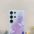 thumbnail image 4 of Compatible with Samsung Galaxy S23 Plus Glitter Butterfly Case?Glow in The Dark Women Girls Girly Bling Sparkle Flowing Quicksand Light up Case Soft TPU Bumper Luminous Phone Cover, Purple, 4 of 11