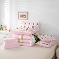 thumbnail image 5 of Manfei Girly Pink Princess Twin Bedding Sets 7-Piece for Kid, Dreamy Xmas Tree Bedding Comforter Set, Cute Nutcracker Guard Reversible Sheet Sets, Ultra Soft Bedroom Decor, 5 of 7