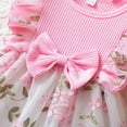 thumbnail image 5 of ITSAME Baby Girls Tutu Dress, Flutter Ruffle Crewneck Cute Bow Summer Fashion Puffy Tulle Princess Dress Pink 12-18M, 5 of 6