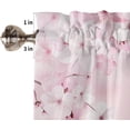 thumbnail image 5 of 3 Pieces Kitchen Curtains & Valances Set, Spring Cherry Blossoms, Short Curtain Rod Pocket Window Curtain, Pink, Window Treatment Tiers Valances (Single Panel 54"x18",2 Tiers 27.5"x24"), 5 of 5