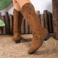 thumbnail image 4 of Fnooota Women's Knee High Boots, Pointed Toe Block Heel Side Zipper Non Slip Fall Winter Shoes Brown Size 9.5, 4 of 4