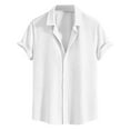 thumbnail image 4 of Men's Casual Button Down Shirt Short Sleeve Tops Lapel Button Down Graphic Lapels Shirts Casual Breathable Tees Button Down Tops, 4 of 4