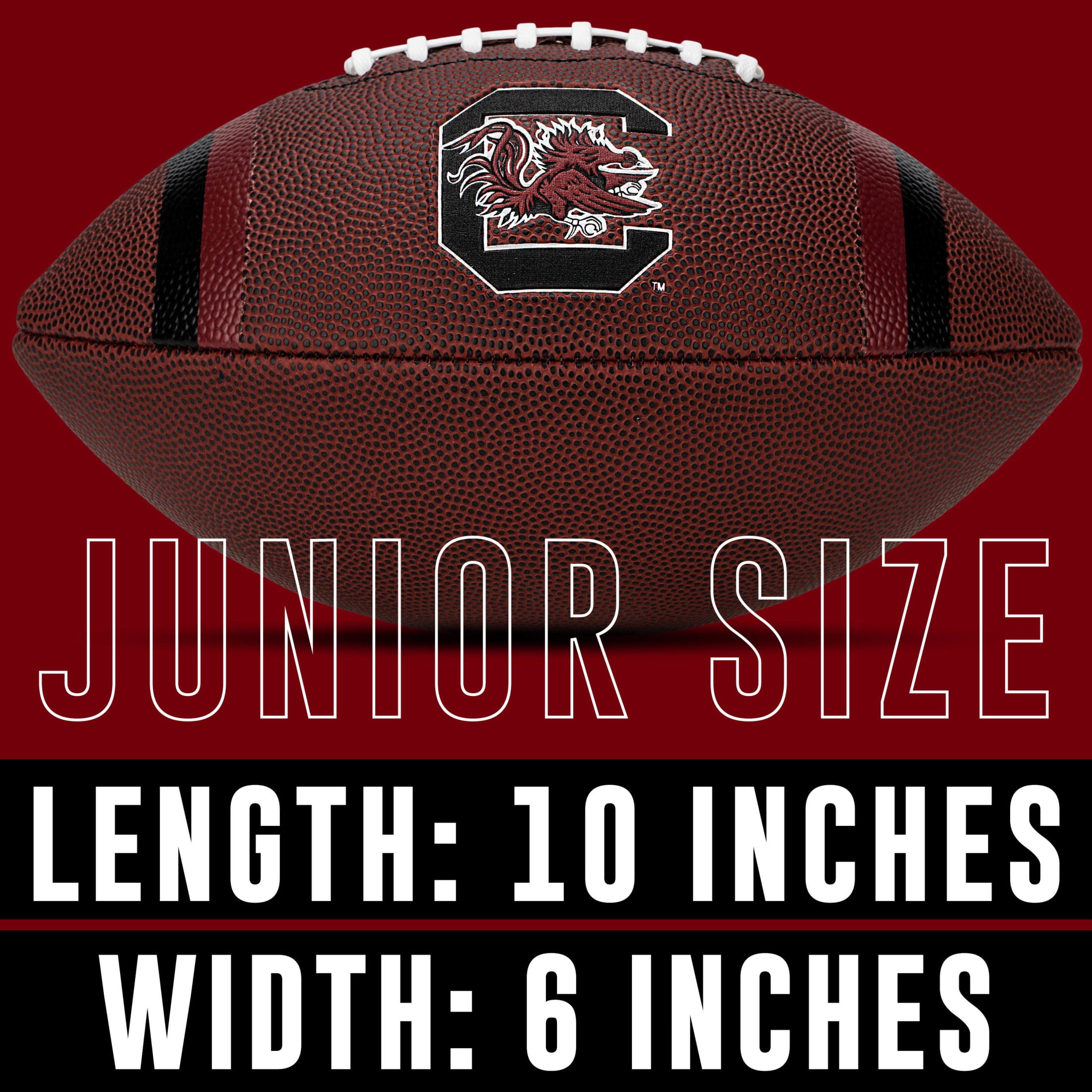 Franklin Sports South Carolina Gamecocks Kids NCAA Youth Football - Official College Team Junior Footballs with Team Logos for Kids - Kids Junior Size PVC Football - Backyard + Tailgate Ball - 8.5"