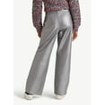 Justice Girls Wide Leg Silver Pleather Pant, Sizes 618, Slim & Plus
