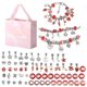 thumbnail image 1 of Kit de fabricación de joyas DIY con cuentas de colores, pulseras y regalo de aleación rosa para niñas, 1 of 4